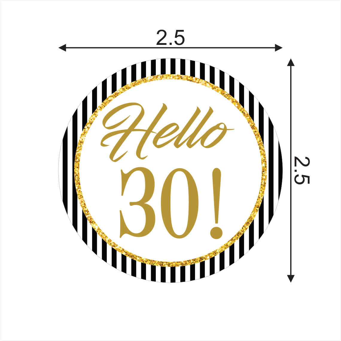 30th Birthday Party Thank You Gift Tags 