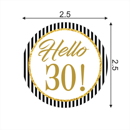 30th Birthday Party Thank You Gift Tags 