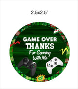 Gaming Birthday Party Thank You Gift Tags