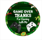 Gaming Birthday Party Thank You Gift Tags