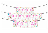 Personalized Two Sweet-Girls Banner For Birthday Decoration I Happy Birthday Banner