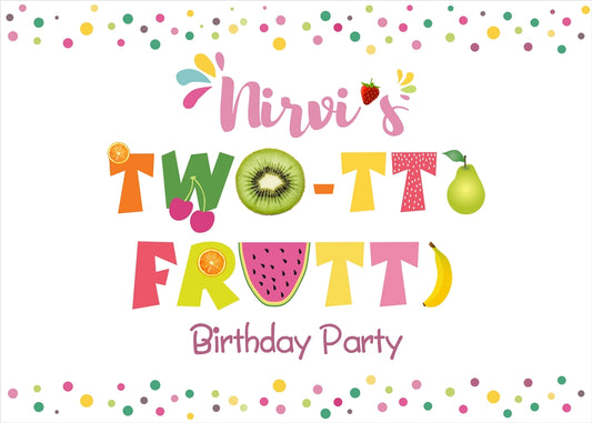 Personalize 2nd Birthday Backdrop Banner