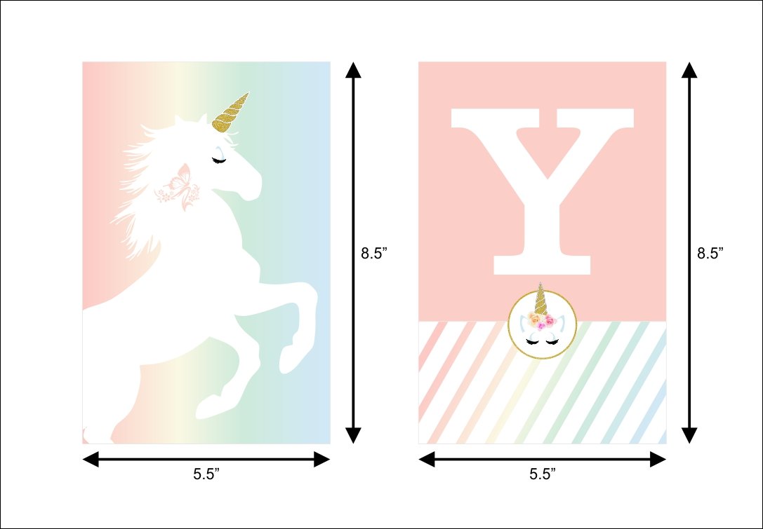 Personalized Unicorn -Girls Banner For Birthday Decoration I Happy Birthday Banner
