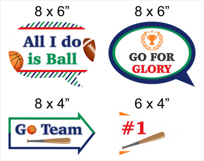 Sports  Theme Birthday Party Photo Booth Props Kit