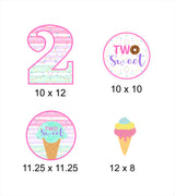 Two Sweet Theme Birthday Party Hanging Set for Decoration 