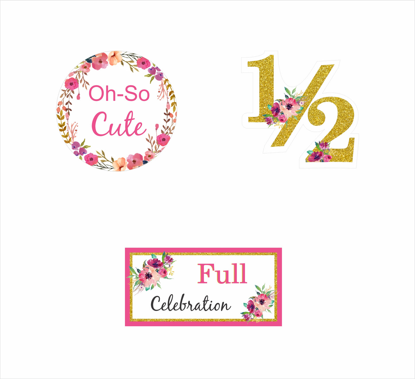 Half Birthday Party Paper Decorative Straws