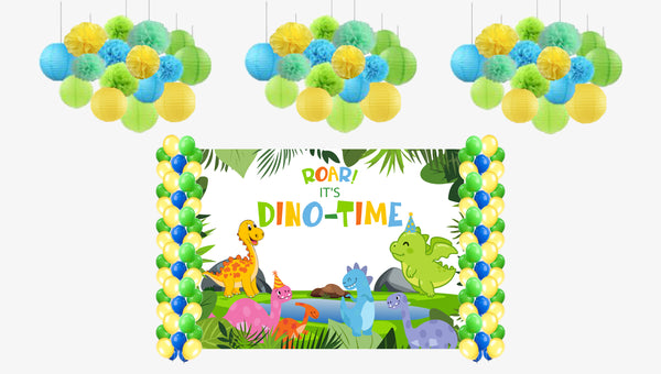 Dinosaur Theme Birthday Party Complete Decoration Kit