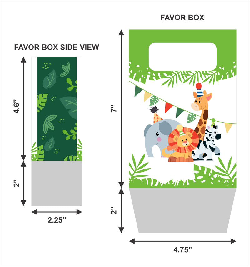 Jungle Theme Based Favor Box/Return Gift Bag