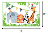 Jungle Theme Birthday Table Mats for Decoration