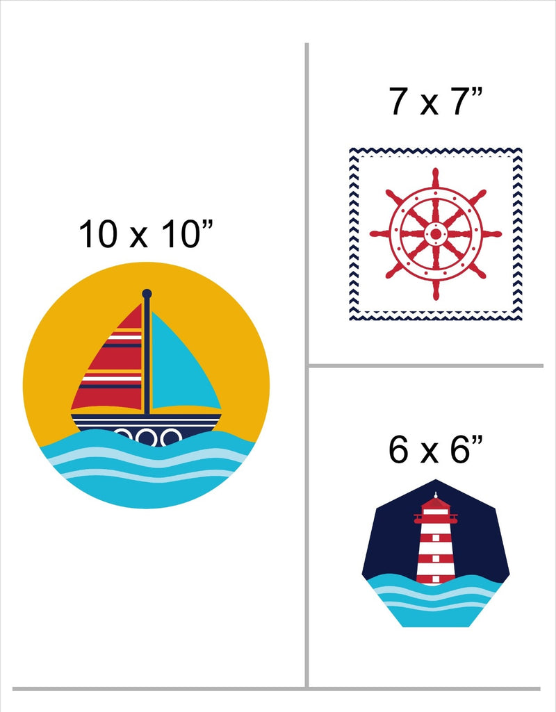 Nautical Ahoy  theme Birthday Party Table Toppers for Decoration 