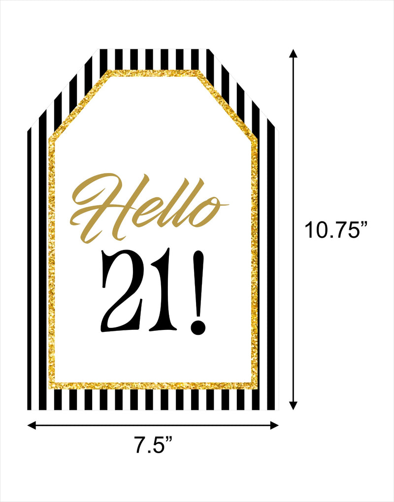 21st Birthday Paper Door Banner for Wall Decoration 