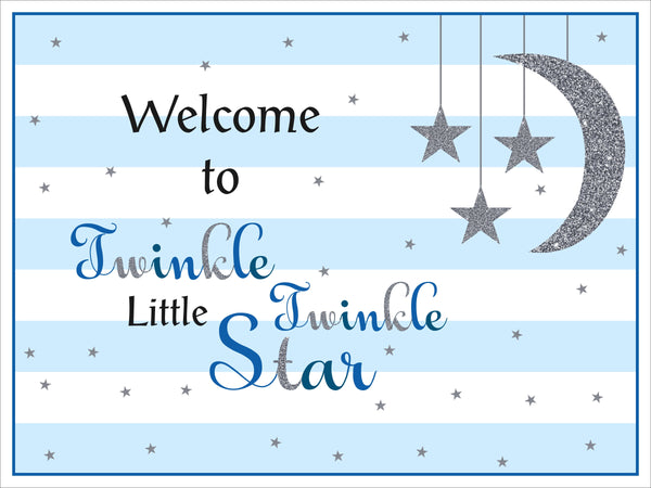 Twinkle Twinkle Little Star Birthday Party Welcome Board