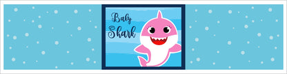Baby Shark Theme Water Bottle Labels