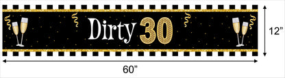 30th Birthday Long Banner for Decoration