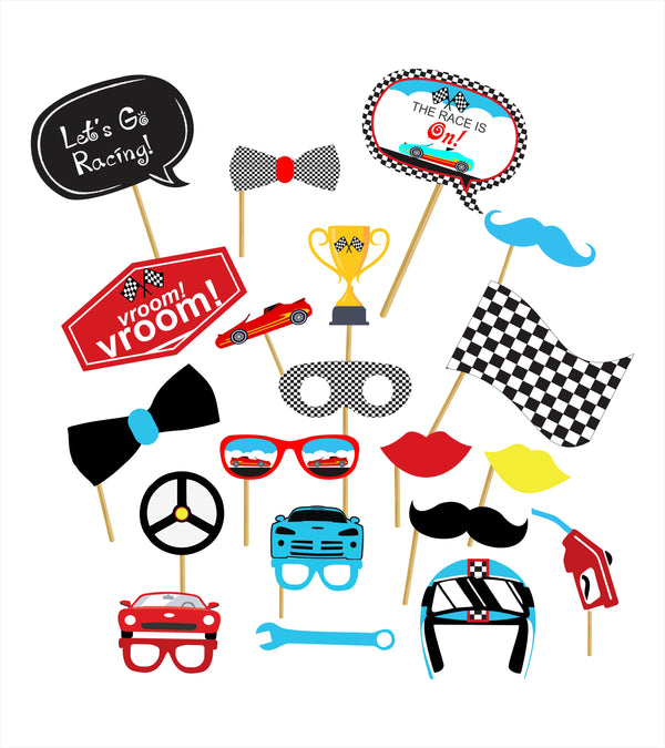 Cars Birthday Party Photo Booth Props Kit
