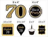 70th Birthday Party Cake Topper /Cake Decoration Kit