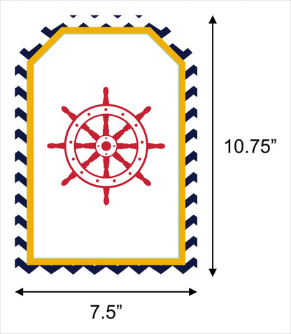 Nautical Ahoy  Theme Birthday Paper Door Banner for Wall Decoration 