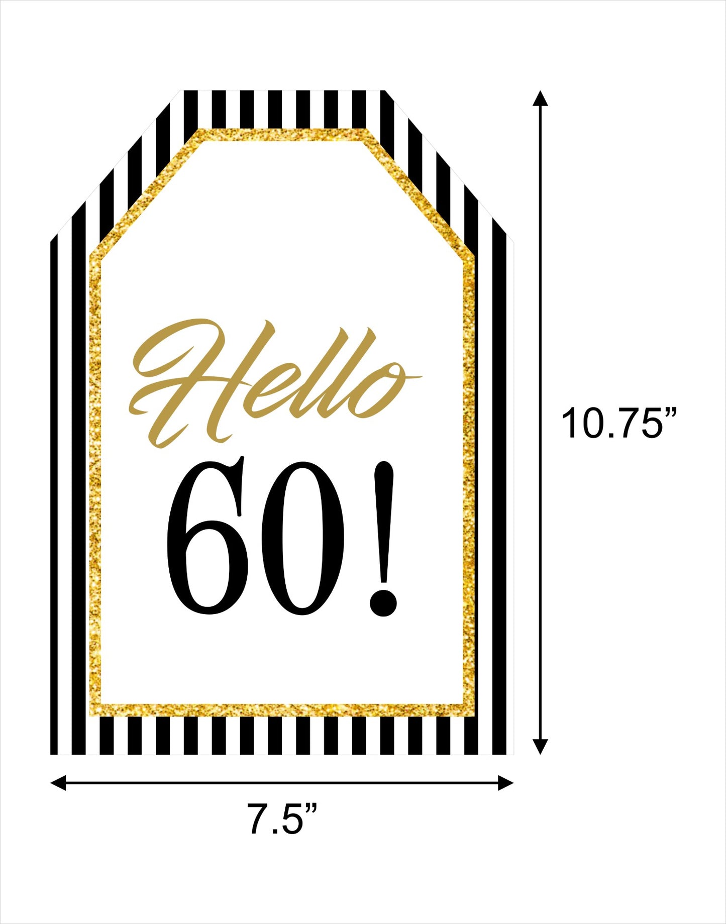 60th Birthday Paper Door Banner for Wall Decoration 