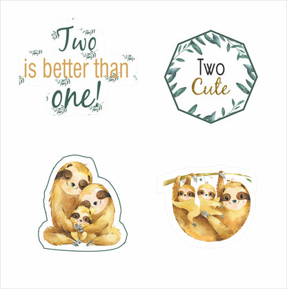 Twins Baby Theme Birthday Party Cutouts 