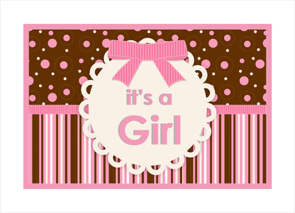 Cute Teddy Theme Welcome Baby Girl Table Mats for Decoration