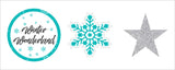Winter Wonderland Theme Birthday Party Cupcake Toppers for Decoration