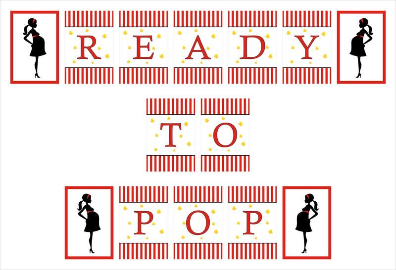 Ready to Pop Party Banner for Decoration
