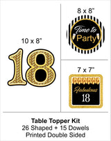 18th Birthday Party Table Toppers for Decoration 
