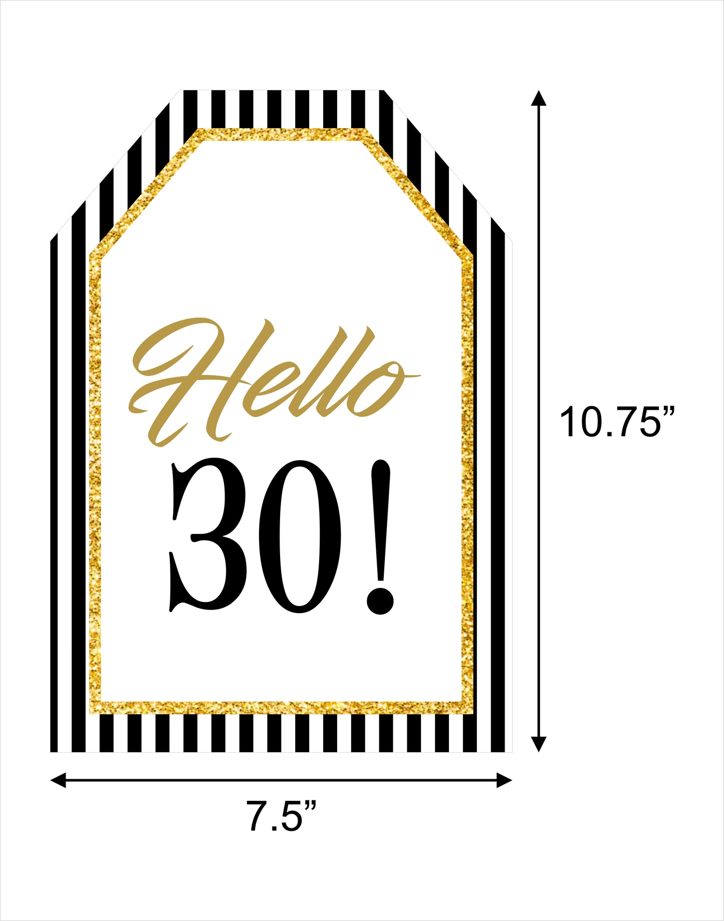 30th Birthday Paper Door Banner for Wall Decoration 