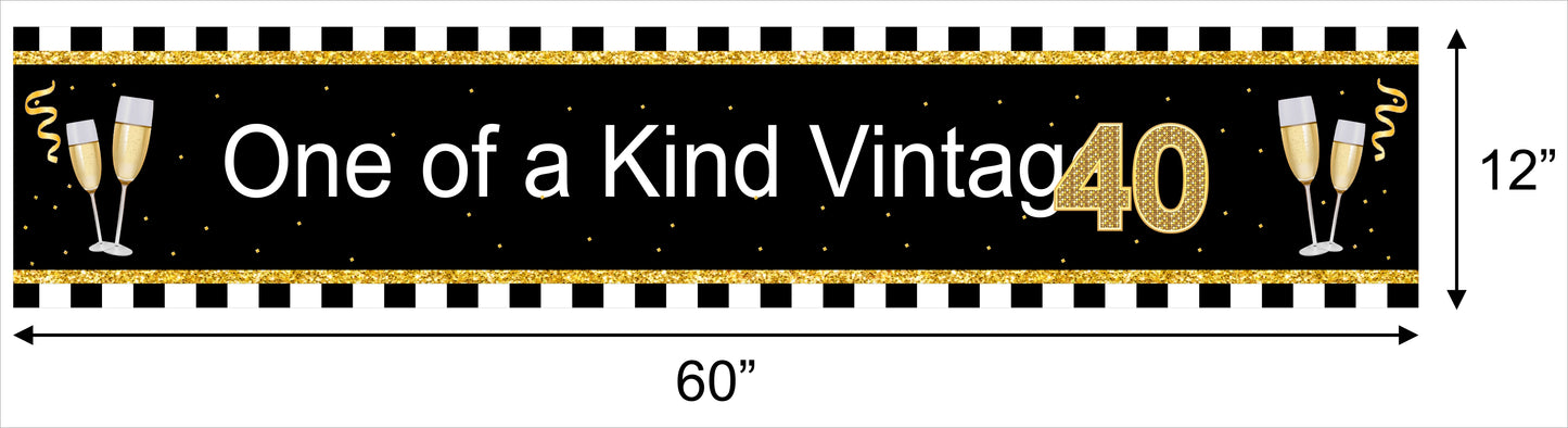 40th Birthday Long Banner for Decoration
