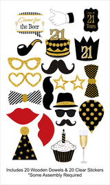 21st  Birthday Party Photo Booth Props Kit