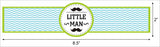 Little Man Theme Water Bottle Labels