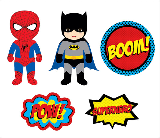 Super Hero Theme Birthday Party Cake Topper /Cake Decoration Kit