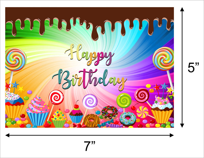 Candyland Theme Birthday Party Backdrop