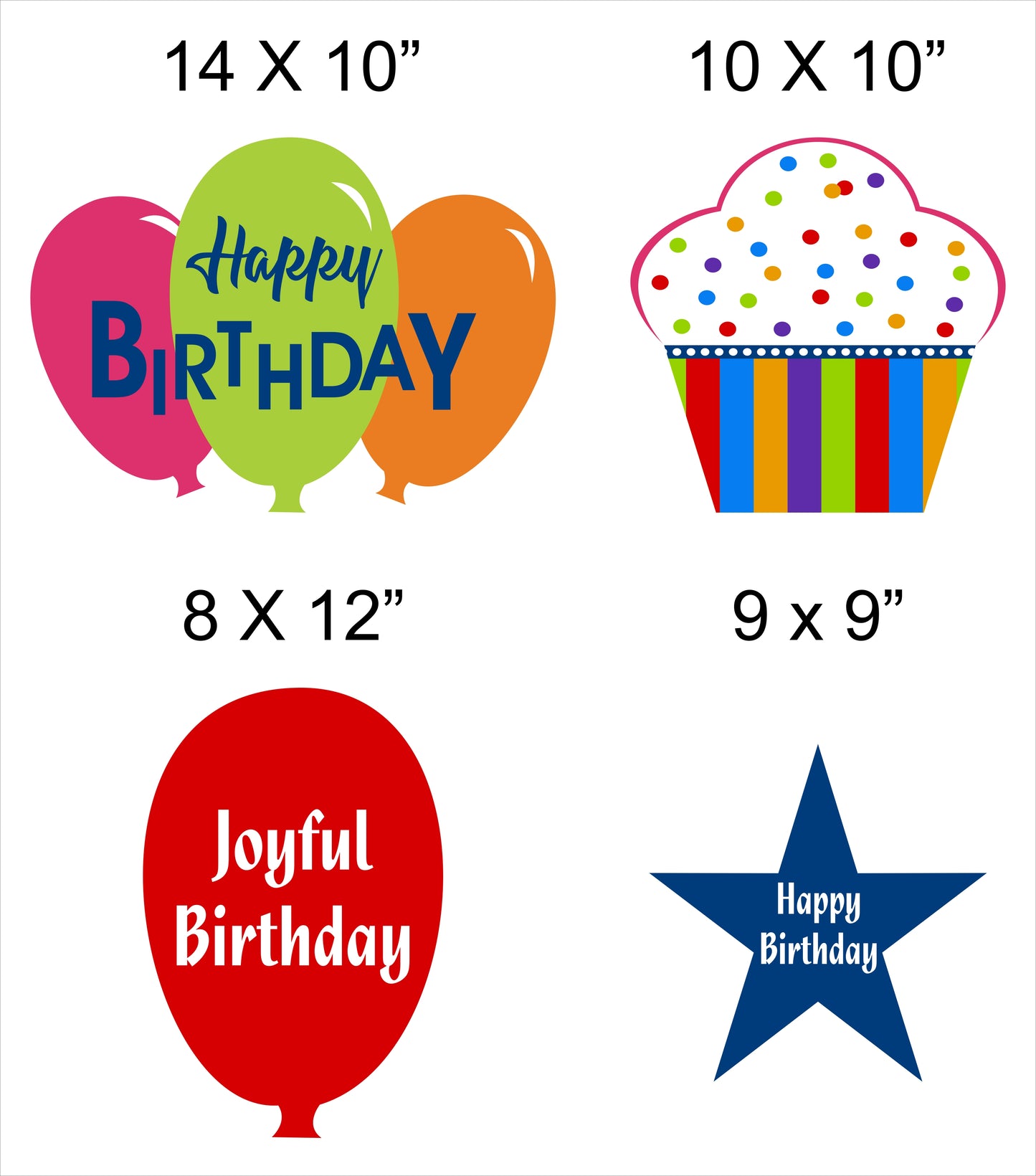 Joyful Theme Hanging Set For Decoration - Set Of 12