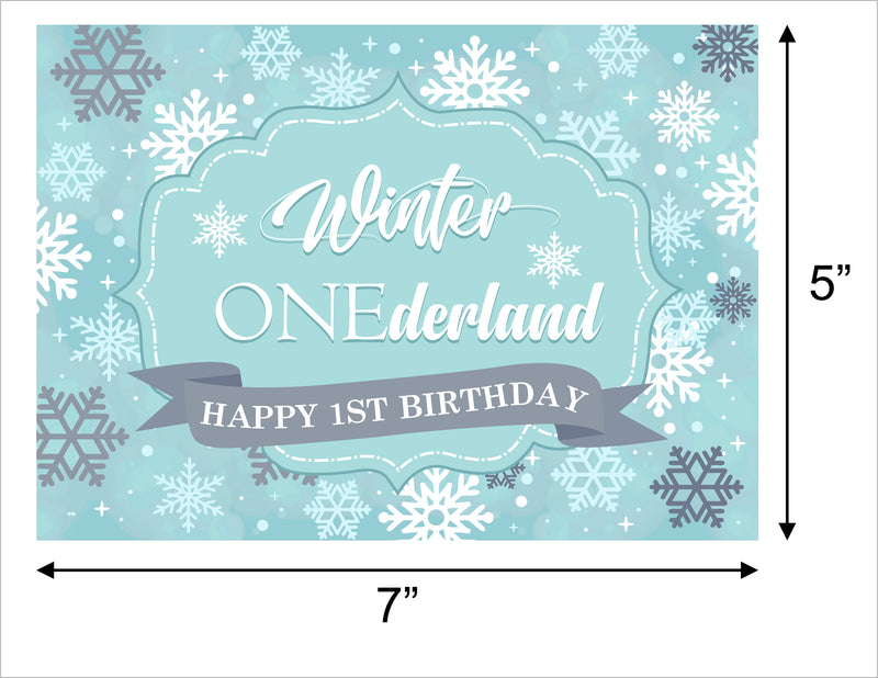Winter Wonderland Theme Birthday Party Backdrop