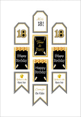 18th Birthday Paper Door Banner for Wall Decoration 