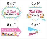 Candy Land Theme Birthday Party Photo Booth Props Kit