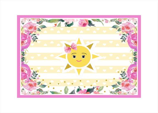 Sunshine Theme Birthday Party Table Mats for Decoration