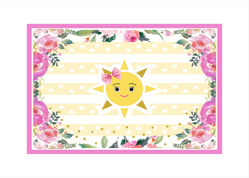 Sunshine Theme Birthday Party Table Mats for Decoration