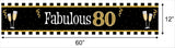 80th Birthday Long Banner for Decoration