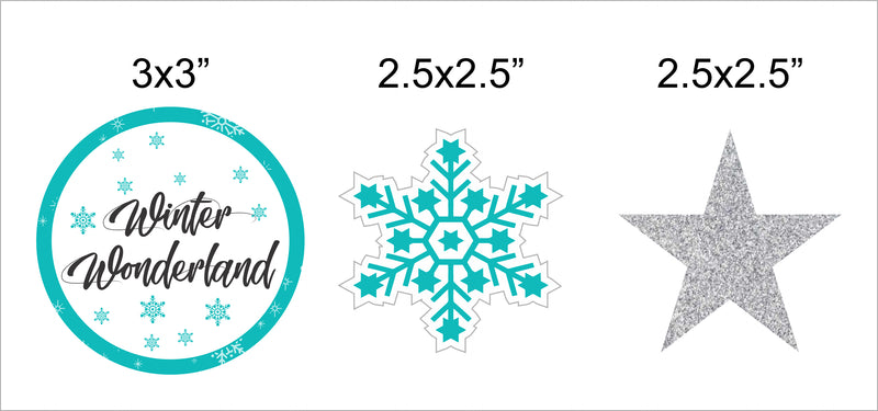 Winter Wonderland Theme Birthday Party Cupcake Toppers for Decoration