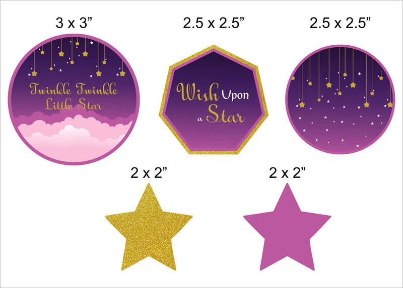 Twinkle Twinkle Little Star Theme Birthday Party Cake Topper /Cake Decoration Kit