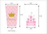 Crown Princess-Girls Popcorn Box Birthday Decoration (Pack Of 10)