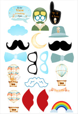 Hot Air Theme Birthday Party Photo Booth Props Kit