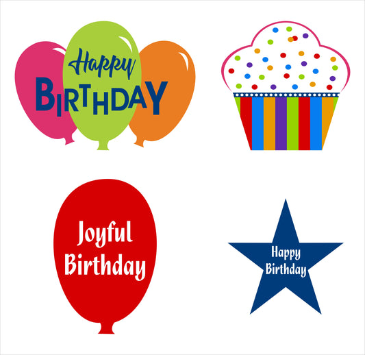 Joyful Theme Hanging Set For Decoration - Set Of 12