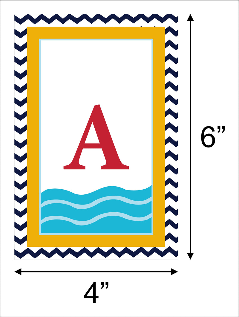 Nautical Ahoy  Theme Birthday Party Banner for Decoration