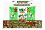 Minecraft Theme Birthday Party Decoration Kit