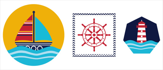 Nautical Ahoy  theme Birthday Party Table Toppers for Decoration 