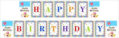 Joyful Theme Birthday Banner for Decoration