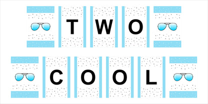 Two Cool Boys  Second Birthday Banner For Decoration